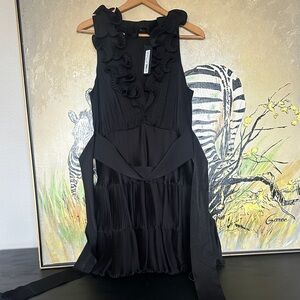 Emanuel Ungaro Black Ruffled Mini Dress